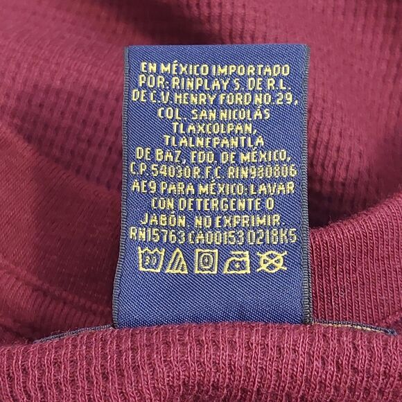 Polo Ralph Lauren Thermal Waffle Knit Long Sleeve Crewneck Men's Large Red NEW! - Picture 8 of 10